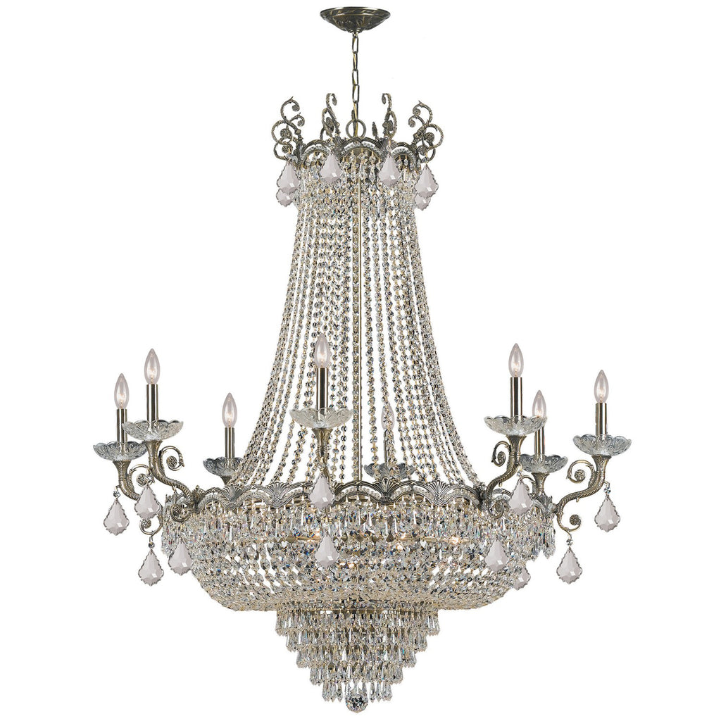 Park Avenue Classic Chandelier with 20 Lights - Timeless Elegance and Historic Brass Finish