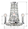 Village Boho Crystal Wall Sconce - Elegant Lighting Fixture | Item Dimensions