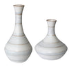 Ivory Blue Ceramic Transitional Vases Handcrafted