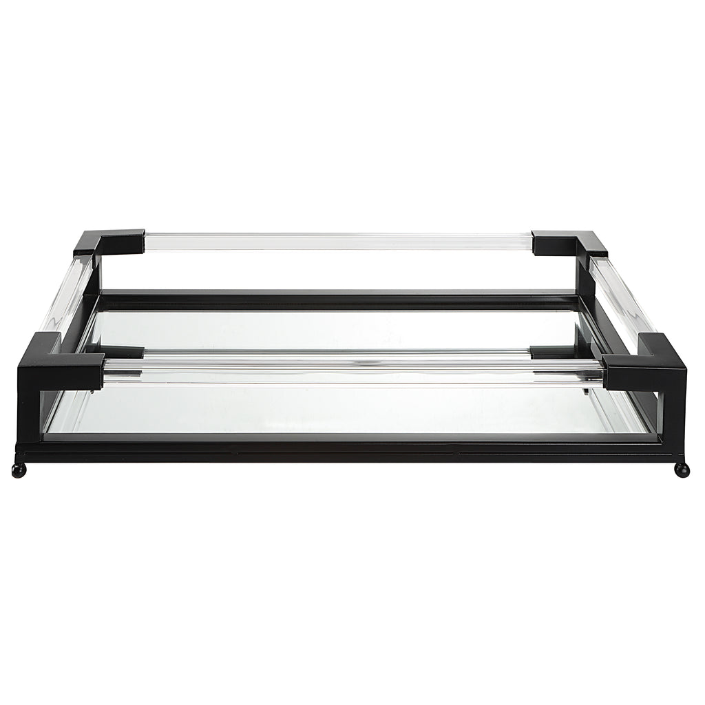 Matte Black Serving Trays - Central Park Chic Decor