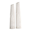 White Ceramic Transitional Vases | Crackled Finish | Pale Gray Undertones - Alternate Image