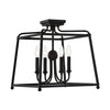 Hampton Retreat 4-Light Ceiling Mount in Black and Bronze | Lifestyle View