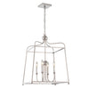 Hampton Retreat Chandelier Black Forged Polished Nickel