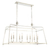 Hampton Retreat 8-Light Chandelier Black Forged Polished Nickel