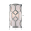 Bryant Park Modern Wall Sconce - 1 Light Contemporary Lighting Fixture | Item Dimensions