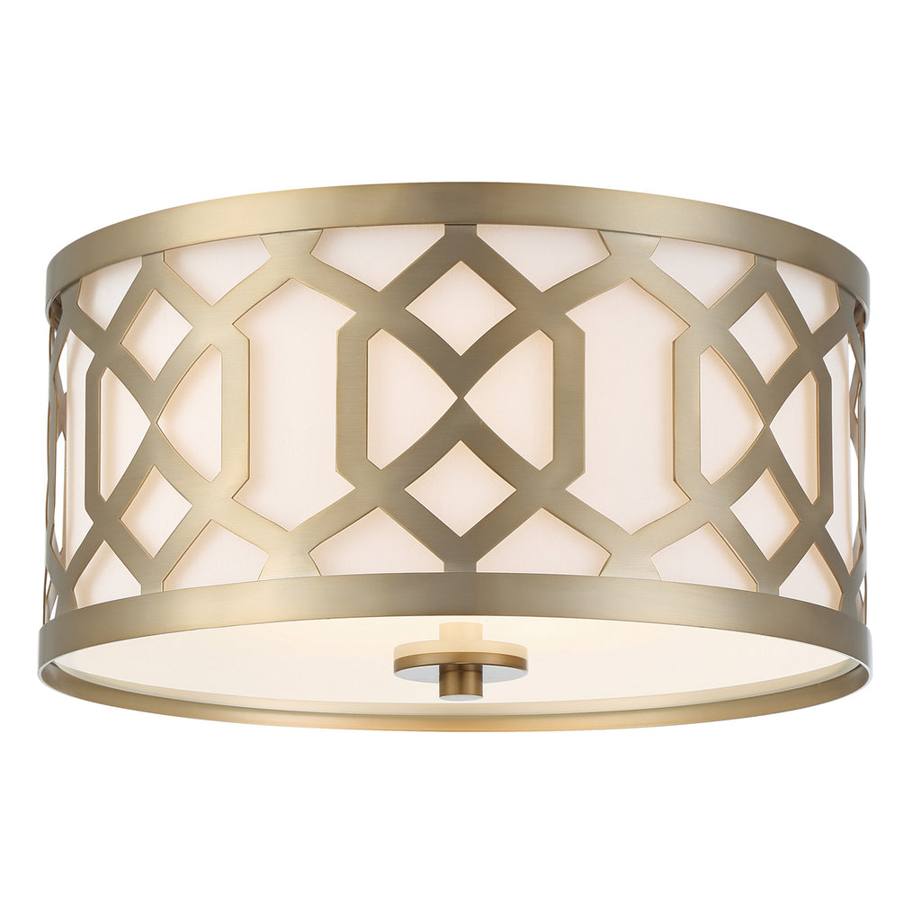 Modern Aged Brass Ceiling Mount Light Fixture - Bryant Park 3-Light