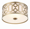 Modern Aged Brass Ceiling Mount Light Fixture - Bryant Park 3-Light | Alternate View