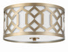 Modern Aged Brass Ceiling Mount Light Fixture - Bryant Park 3-Light | Alternate View