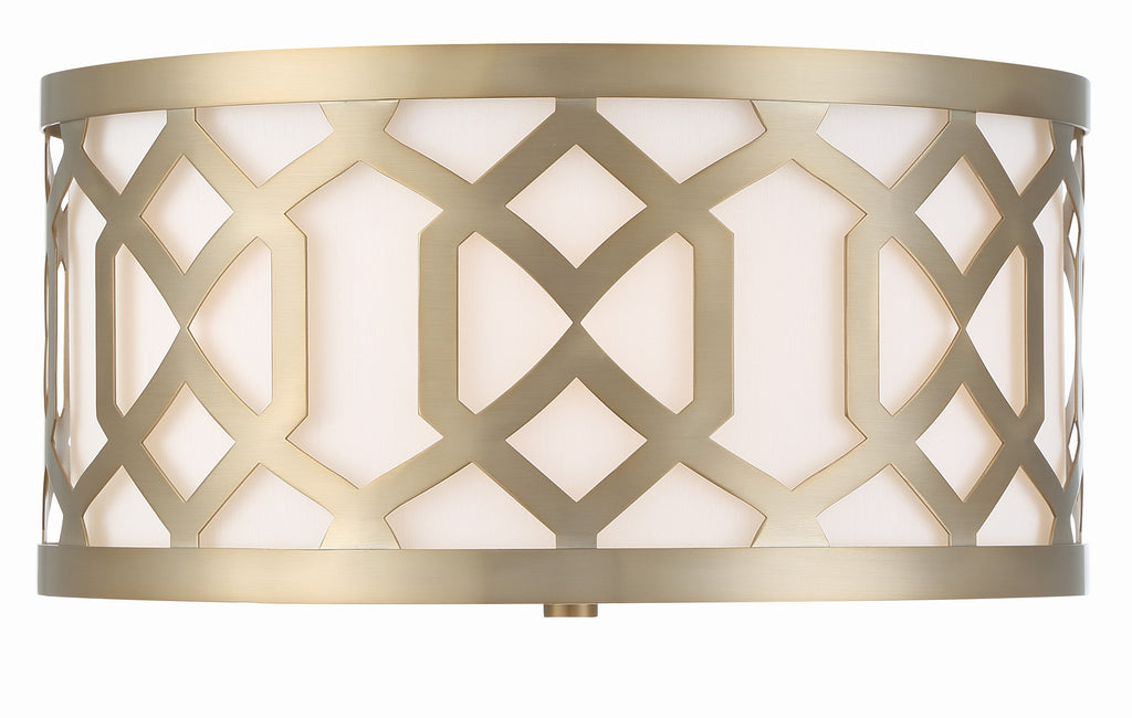 Modern Aged Brass Ceiling Mount Light Fixture - Bryant Park 3-Light | Alternate View