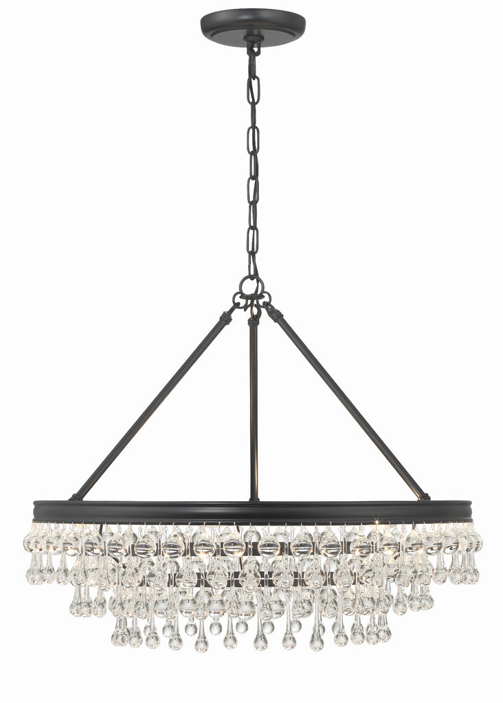 Modern 6-Light Chandelier - Vibrant Gold | Melrose & Madison | Alternate View