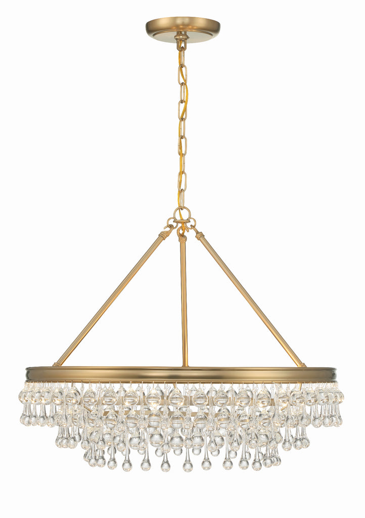 Modern 6-Light Chandelier - Vibrant Gold | Melrose & Madison | Alternate View