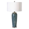 Heathered Blue Ceramic Table Lamp - Elegant Lighting - Alternate Image