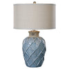 Ceramic Pale Blue Table Lamp | Artisan Crafted - Alternate Image