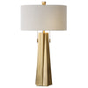 Park Avenue Classic Gold Table Lamp - Inverted Star Pattern with Brass Finish - Alternate Image