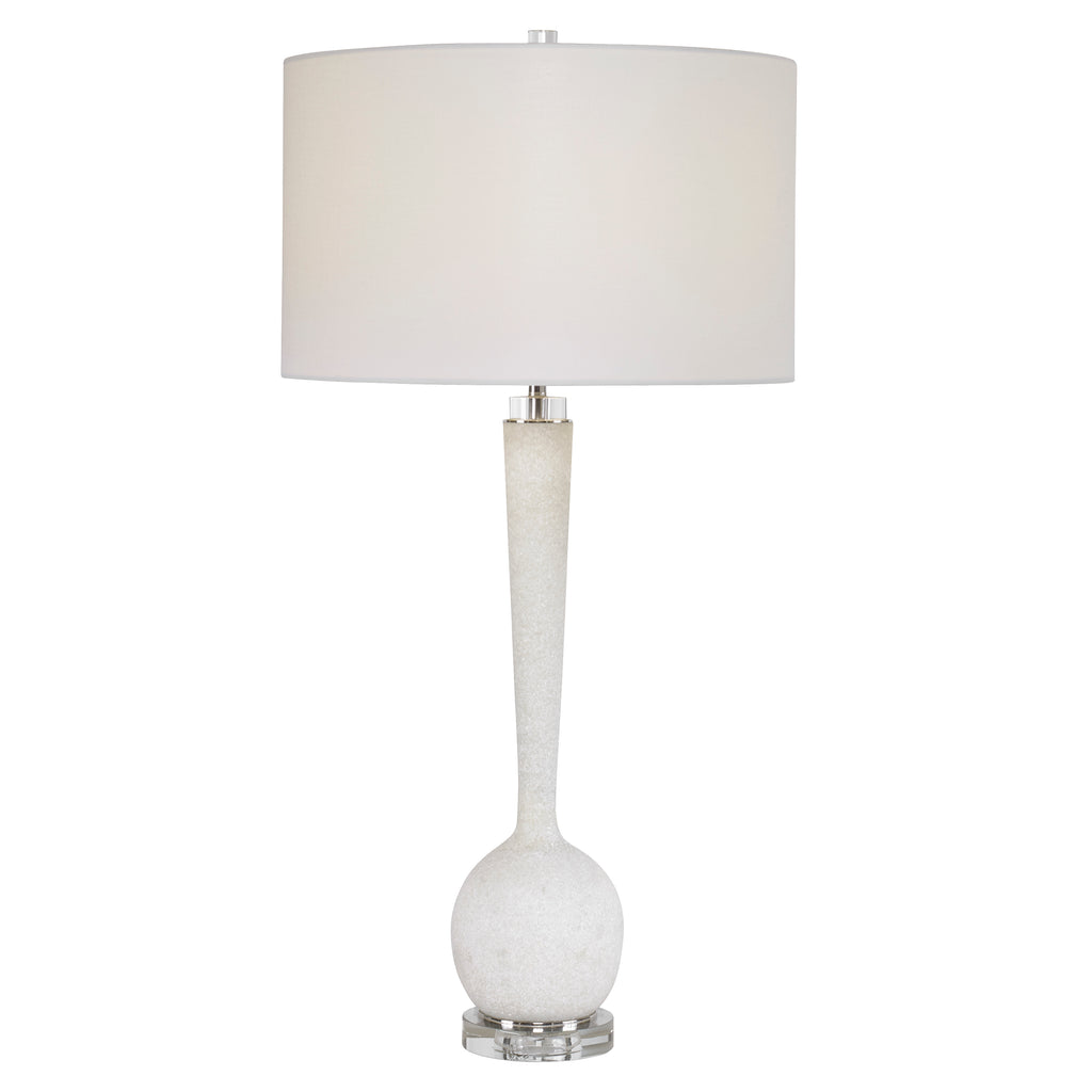 White Marble Table Lamp | Ivory Luxury Lighting