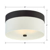 3-Light Ceiling Mount in Dark Bronze - Bryant Park Collection | Item Dimensions