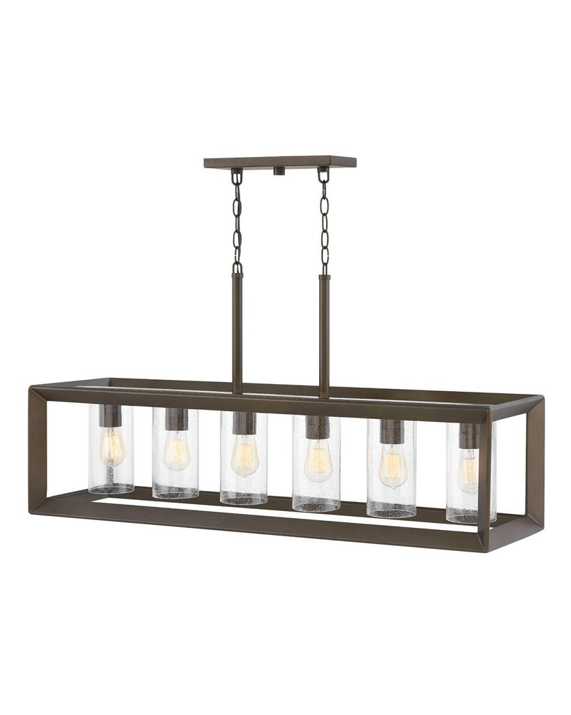 29306WB Rhodes 6 Light Industrial Outdoor Chandelier Main Image