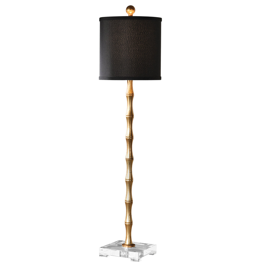 Antique Gold Metal Bamboo Buffet Lamp by Gramercy Park