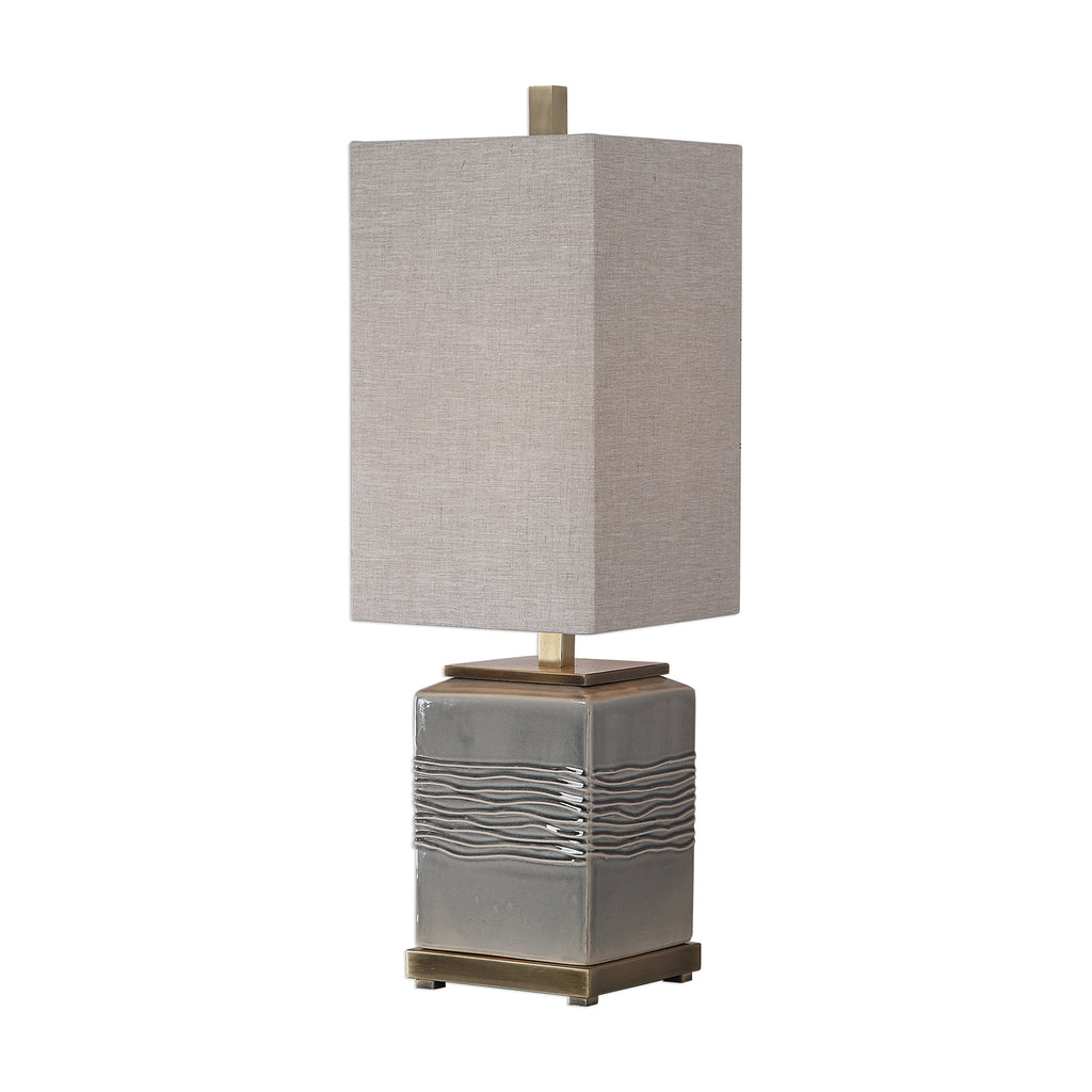 Gray Glaze Buffet Lamp - Ceramic Luxury Lighting