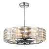 Polished Chrome Glamour Glam Ceiling Fan with Crystals