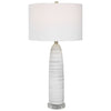 Village Boho Matte White Table Lamp - Modern Ceramic Lighting