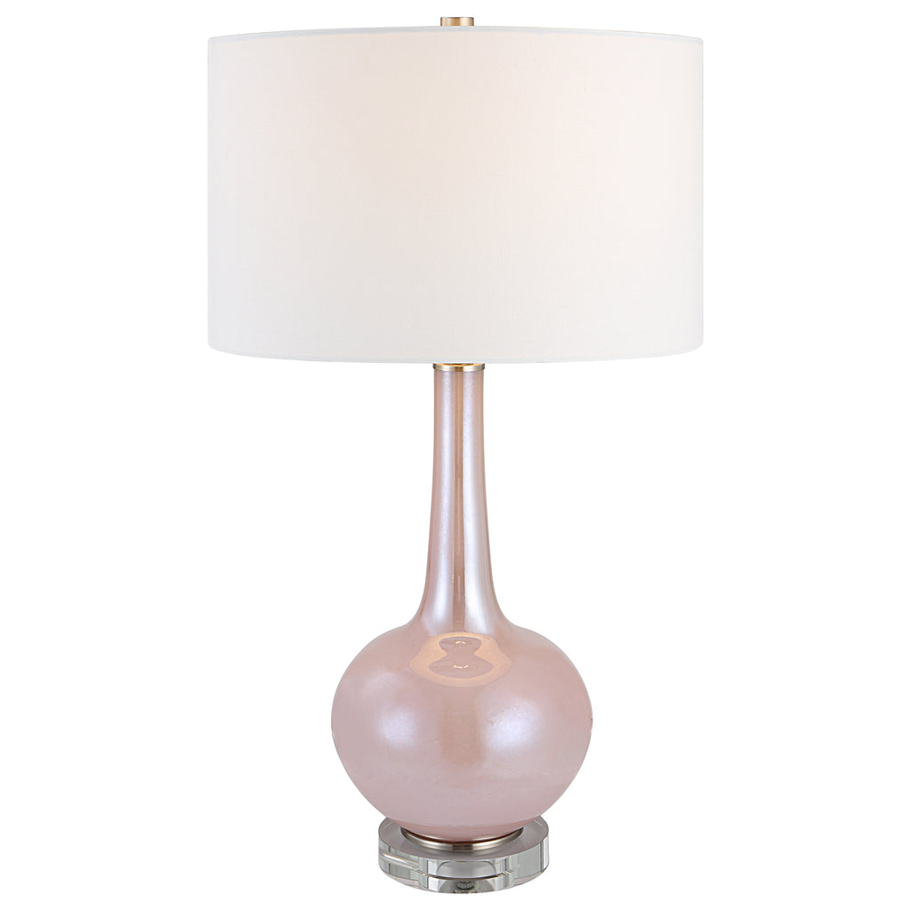 West Hollywood Pink Glass Table Lamp