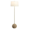 Venice Beach Boho Brass Floor Lamp | Rattan Elegance