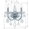 Park Avenue Classic Wall Mount - Traditional 2-Light Fixture with Cut Crystal Jewels | Item Dimensions