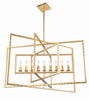 Gramercy Park 9-Light Chandelier in Antique Gold and Raw Steel | Alternate View