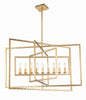 Gramercy Park 9-Light Chandelier in Antique Gold and Raw Steel | Alternate View