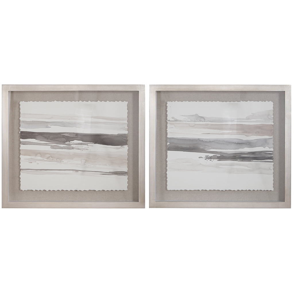 Venice Beach Boho Landscape Art | Silver Champagne Frame