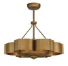 Bohemian Ceiling Fan - Gold Patina Chandelier | Alternate View