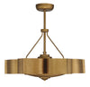 Bohemian Ceiling Fan - Gold Patina Chandelier | Alternate View