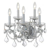 Park Avenue Classic Wall Mount - 5-Light Traditional Fixture with Crystal Accents