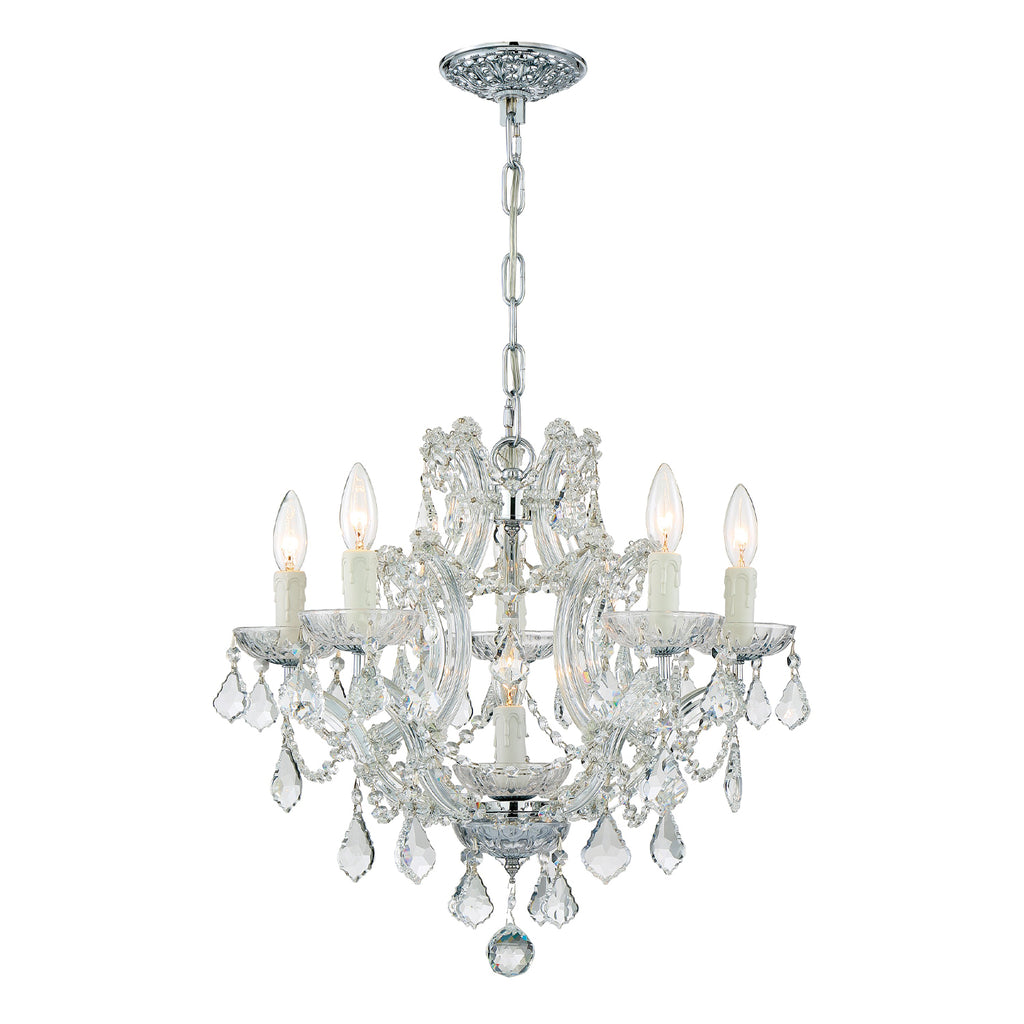 Crystal-adorned 6-Light Traditional Chandelier | Park Avenue Classic