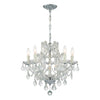 Crystal-adorned 6-Light Traditional Chandelier | Park Avenue Classic