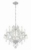 Crystal-adorned 6-Light Traditional Chandelier | Park Avenue Classic | Alternate View