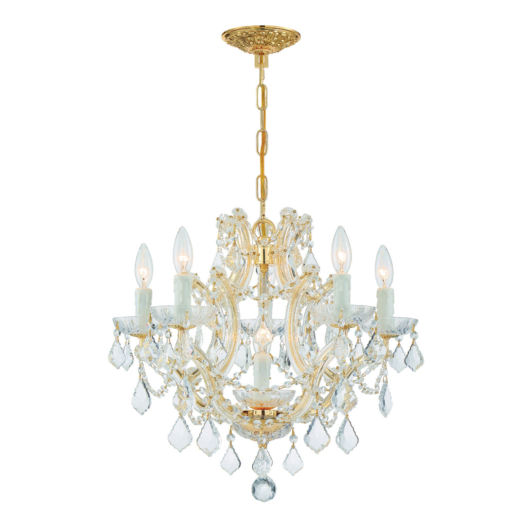 Crystal-adorned 6-Light Traditional Chandelier | Park Avenue Classic