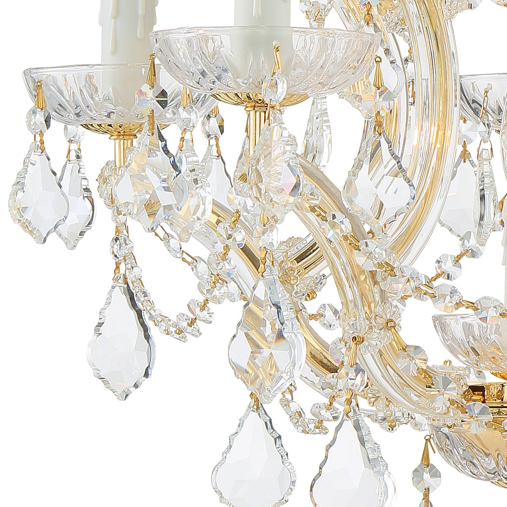 Crystal-adorned 6-Light Traditional Chandelier | Park Avenue Classic | Alternate View