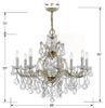 Park Avenue Traditional Chandelier with Crystal Accents - Elegance for Your Home | Item Dimensions