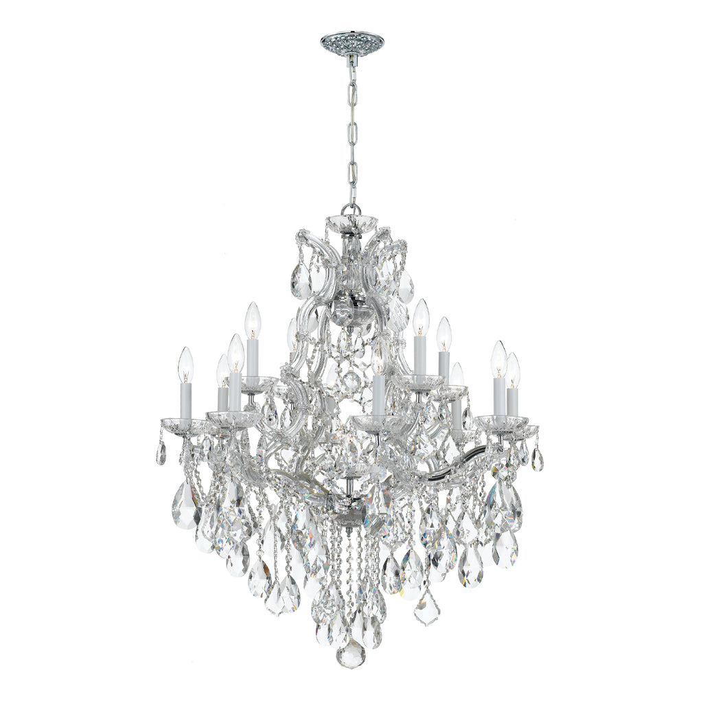 Park Avenue Classic 13 Light Traditional Chandelier - Crystal Detail