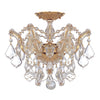 Park Avenue Classic 3 Light Crystal Chandelier Ceiling Mount in Opulent Design