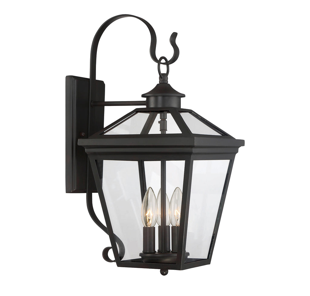 Vintage Outdoor Wall Lantern with English Bronze Finish | Alternate View