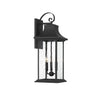 Timeless SoHo Chic 3 light Outdoor Wall Lantern - Matte Black | Alternate View