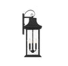 Timeless SoHo Chic 3 light Outdoor Wall Lantern - Matte Black | Alternate View