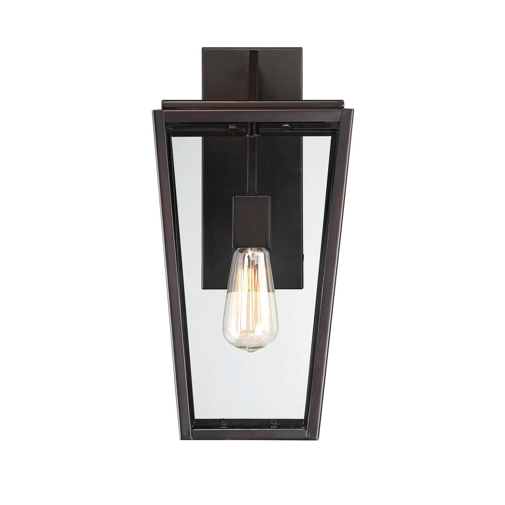 Modern Outdoor Wall Lantern in English Bronze Finish