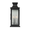 SoHo Chic 2 Light Traditional Outdoor Wall Lantern in Black