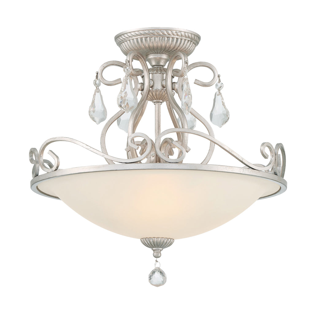 Melrose and Madison presents a clean-lined base that highlights sparkling faceted cut crystal. The timeless frame is hand-painted with modern faceted cut pendeloque crystal, adding a touch of whimsical elegance.