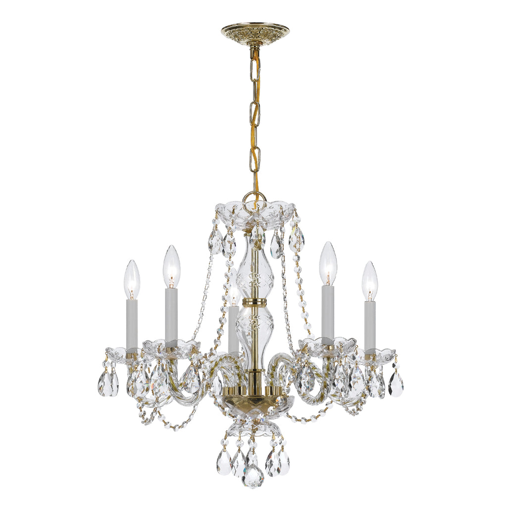 Park Avenue Classic 5-Light Crystal Chandelier - Elegance and Glamour