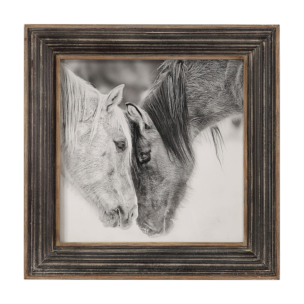 Rustic Pasadena Horse Print | Distressed Black Frame